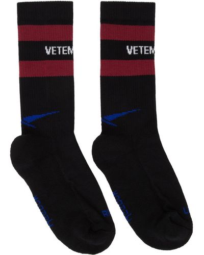 Vetements Black & Red Reebok Edition Iconic Logo Socks