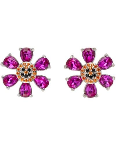 Collina Strada Ssense Exclusive Happy Flower Earrings - Pink