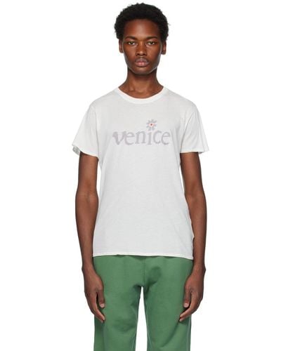 ERL ホワイト Venice Tシャツ - グリーン
