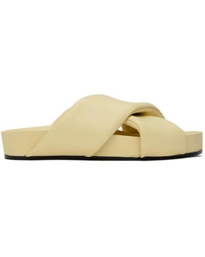Jil Sander Yellow Oversize Wrapped Sandals - Multicolor