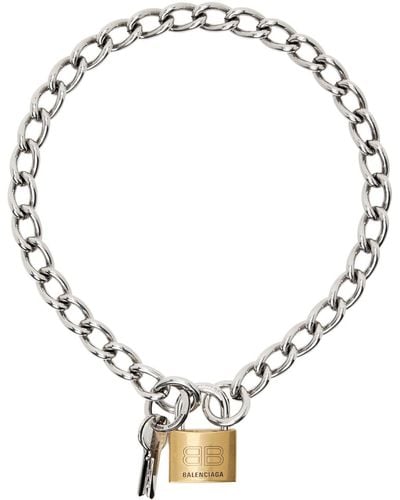 Balenciaga Locker Necklace - Metallic