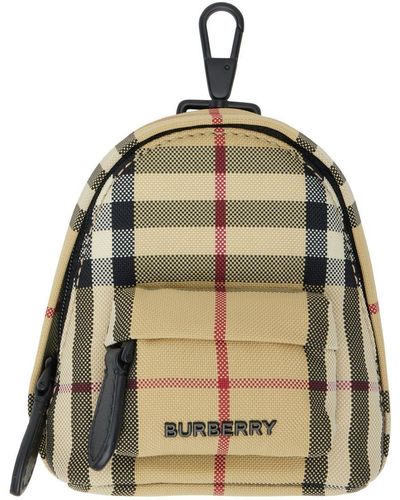 Burberry Beige Check Keychain - Multicolor