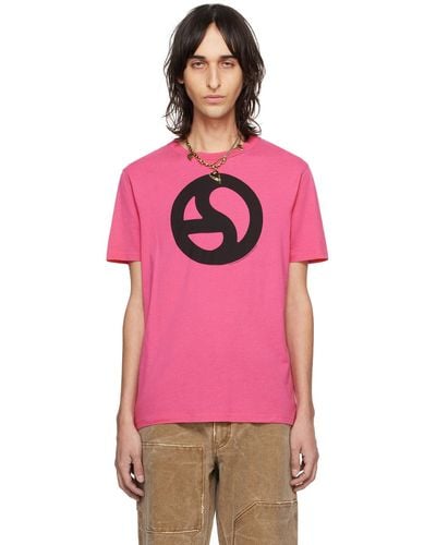 Acne Studios グラフィックtシャツ - ピンク