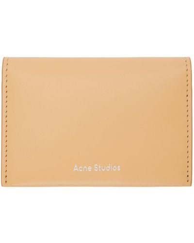 Acne Studios Beige Folded Card Holder - Black