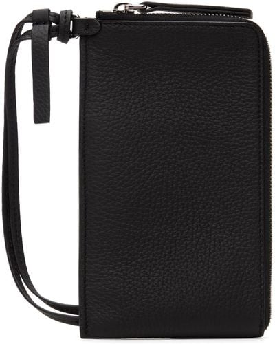 Maison Margiela Leather Phone Pouch - Black