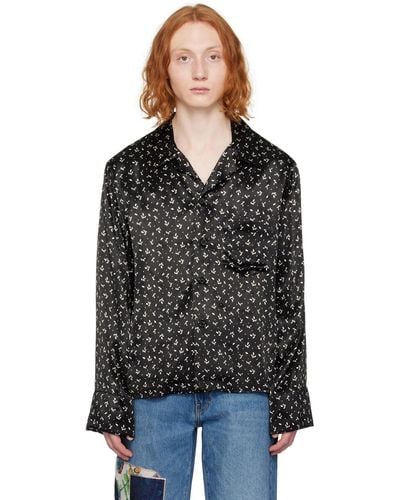 Anna Sui Ssense Exclusive Mini Rosebud Shirt - Black