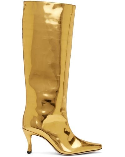 BY FAR Gold Stevie 42 Boots - Yellow
