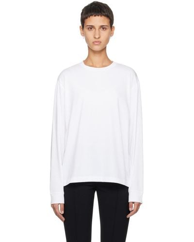 The Row Ciles R Long Sleeve T-shirt - White