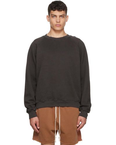 Les Tien Grey Cotton Sweatshirt - Black