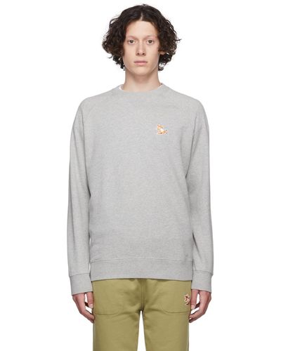 Maison Kitsuné Grey Chillax Fox Sweatshirt - Multicolour