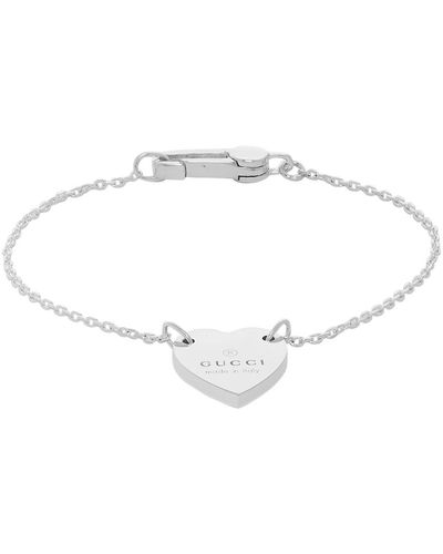 Gucci Trademark Heart Chain Bracelet - Metallic