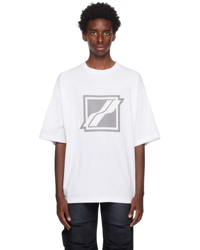 we11done ホワイト ボンディングロゴ Tシャツ