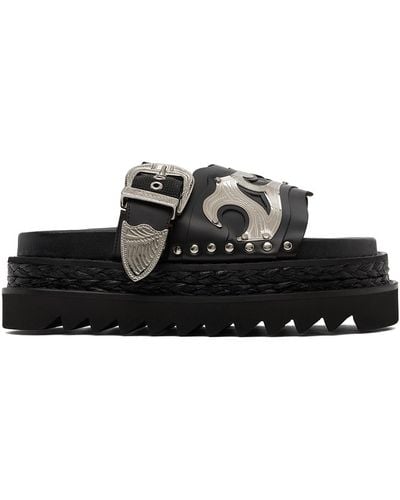Toga Platform Sandals - Black