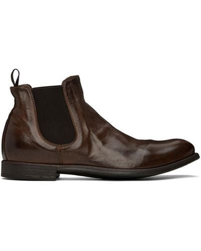 Officine Creative Brown Chronicle 123 Chelsea Boots - Black