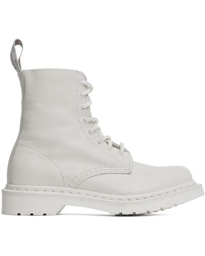 Dr. Martens 1460 MONO Smooth Lacet Up Boots Bott - Blanc