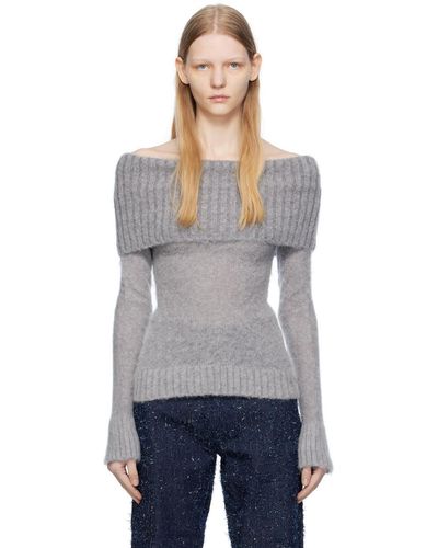 Elleme Off Shoulder Sweater - Black