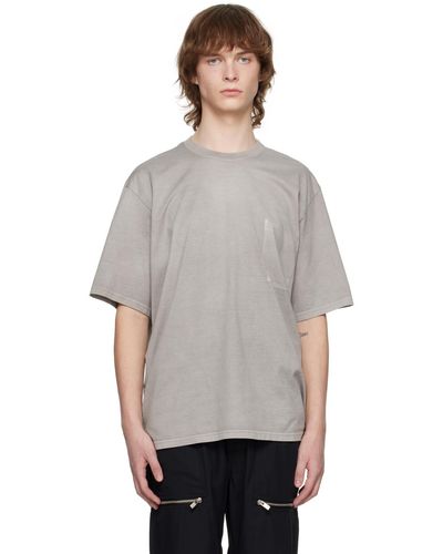 Attachment Distressed T-shirt - Gray