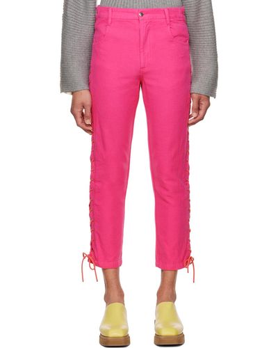 Eckhaus Latta Laced Pants - Pink