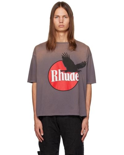 Rhude グレー Eagle Tシャツ - レッド