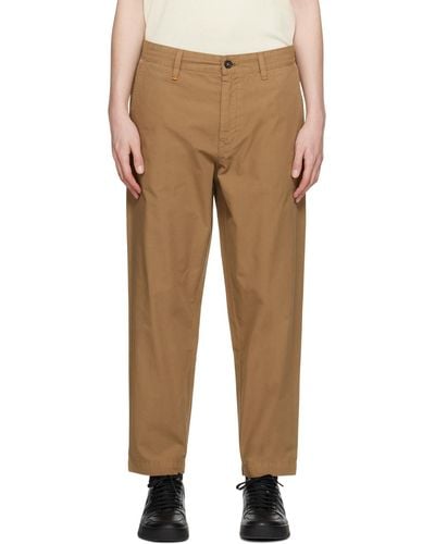 BOSS Brown Relaxed-fit Trousers - Multicolour