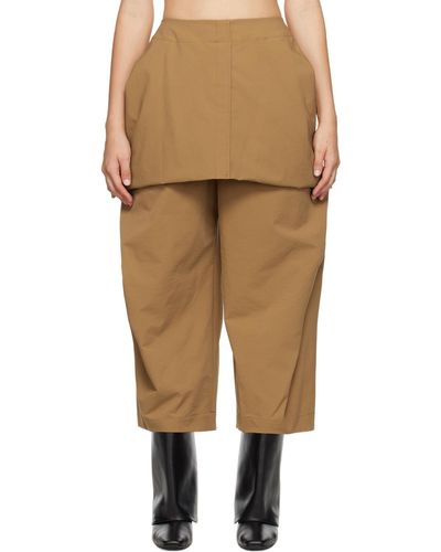 Issey Miyake Pantalon canopy brun - Neutre