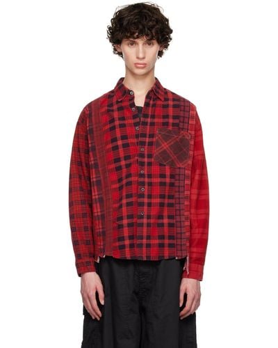 Needles Panelled Shirt - Red