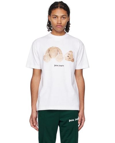 Palm Angels Tops > t-shirts - Blanc