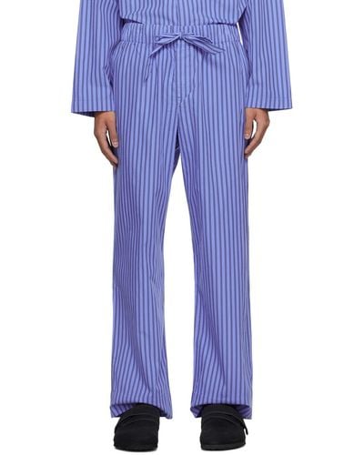 Tekla Drawstring Pajama Pants - Blue