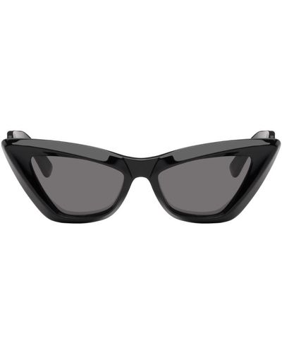 Bottega Veneta Black Pointed Cat-eye Sunglasses