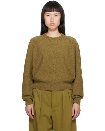 Lemaire Khaki Tilted Sweater - Green
