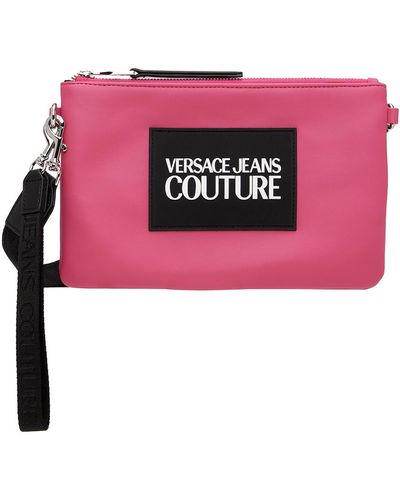 Versace Jeans Couture Pochette rose à écusson à logo