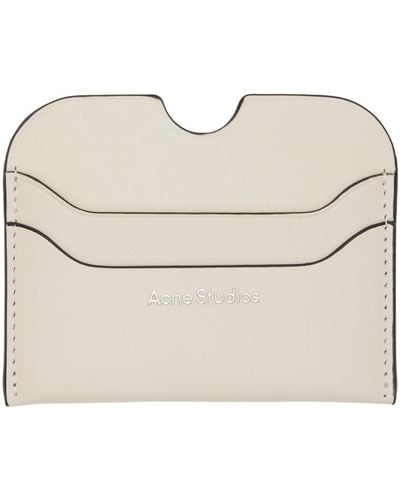 Acne Studios Off-white Leather Card Holder - Multicolor