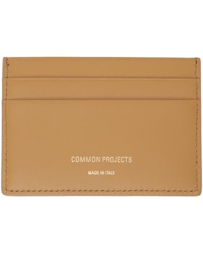 Common Projects Tan Stamp Card Holder - Black