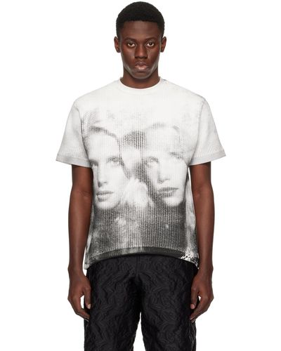 Adererror T-shirt 02 noir et blanc à image