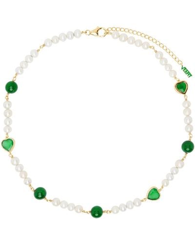 Veert ' Onyx Freshwater Pearl' Necklace - Multicolour