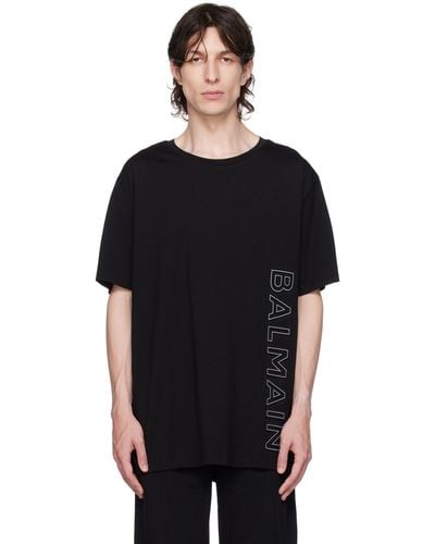 Balmain エンボスロゴ Tシャツ - ブラック