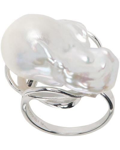 PEARL OCTOPUSS.Y Paris Baroque Ring - White