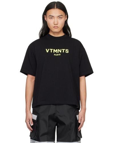 VTMNTS 'paris' T-shirt - Black