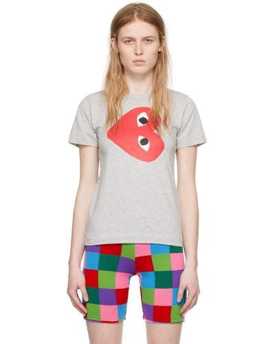 COMME DES GARÇONS PLAY Sideways Heart T-Shirt - Red