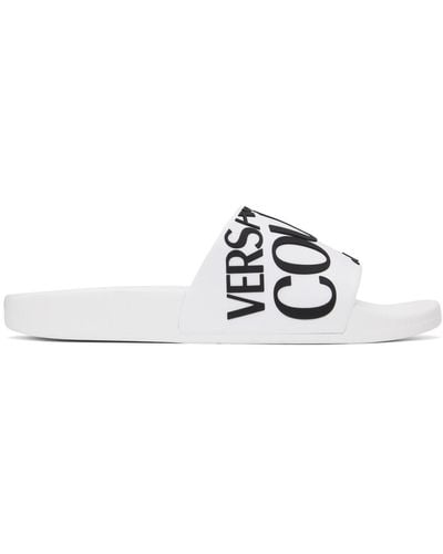 Versace Jeans Couture Logo Sliders - White