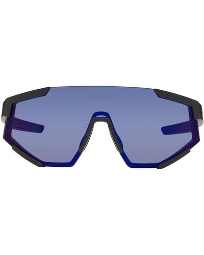 Prada Linea Rossa Shield Sunglasses - Blue