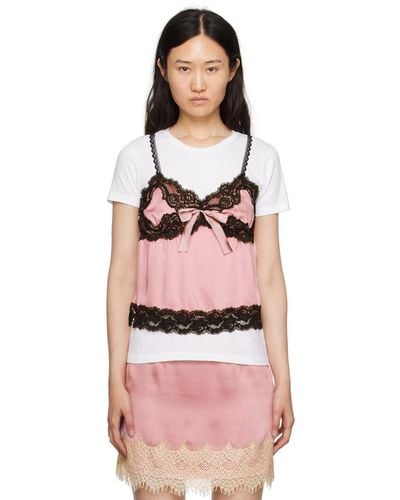 Anna Sui ホワイト& Deco Tシャツ - マルチカラー