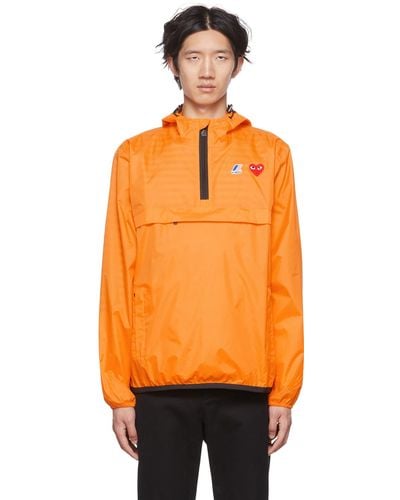 COMME DES GARÇONS PLAY Comme des garçons play blouson en nylon édition k-way - Orange