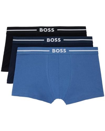 BOSS マルチカラー ボクサー 3枚セット - ブルー