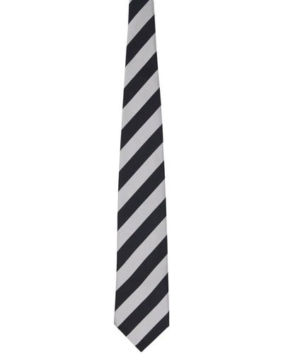 Comme des Garçons Striped Tie - Black