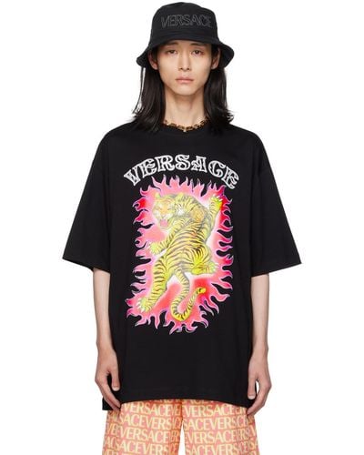 Versace プリントtシャツ - ブラック