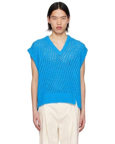 WOOYOUNGMI Vented Vest - Blue