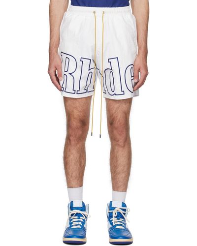 Rhude Drawstring Shorts - White