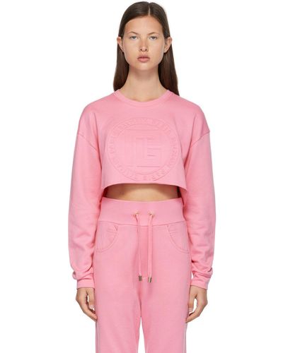 Balmain ロゴ スウェットシャツ - ピンク