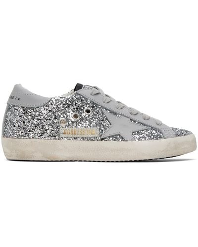 Golden Goose En goose baskets super-star argentées exclusives à ssense - Noir